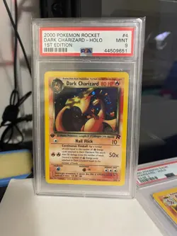 PSA 9 MINT 2000 POKEMON ROCKET 1ST EDITION #4 DARK CHARIZARD-HOLO - Image 1