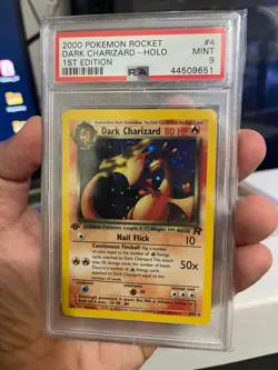 PSA 9 MINT 2000 POKEMON ROCKET 1ST EDITION #4 DARK CHARIZARD-HOLO - Image 3