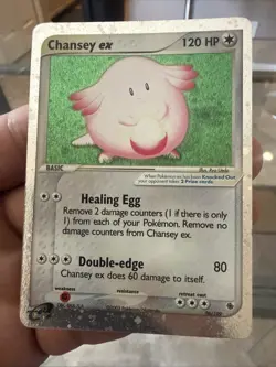 Pokemon TCG Ruby & Sapphire Chansey EX Holo Ultra Rare Card 96/109 2003 LP - Image 1