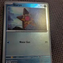 Pokemon Staryu Basic Holo 70 HP Water Gun 20 Attack Card English - Image 1