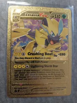 ZERAORA VSTAR GOLD FOIL CARD RARE FAN ART POKEMON LP - Image 1