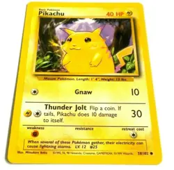 Pokemon Base Set Pikachu 58/102 Common Card NM Unplayed - Image 3