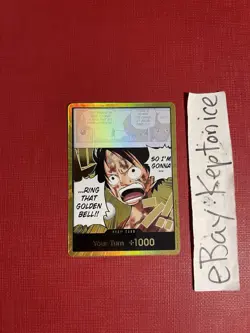 One Piece TCG English GOLD DON!! Card Adventure On Kami’s Island Monkey D Luffy - Image 1