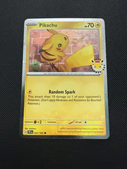Pikachu 051/162 Pokemon Day 2026 Stamped Promo Pack Fresh NM Pokemon Card - Image 1