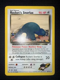 Rocket's Snorlax - 033/132 - Gym Heroes - Rare - Pokemon - NM - Image 1