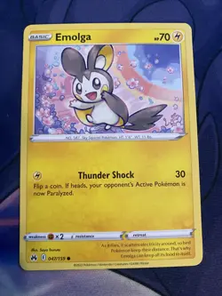 Pokemon TCG Crown Zenith Emolga 047/159 - Image 1