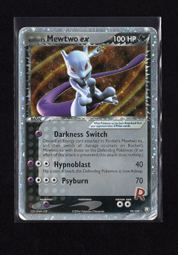 2004 Pokemon EX Team Rocket Returns Rocket's Mewtwo EX Holo Foil 99/109 Rare - Image 1