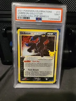 Pokemon TCG Umbreon Celebrations 17/17 Classic Coll. 2021 Psa 9 - Image 1