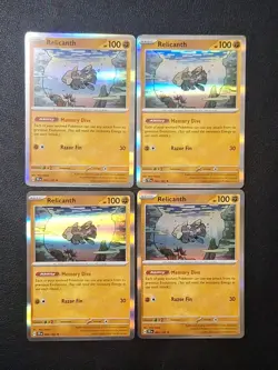 Relicanth 084/162 HOLO x4 - 4x Playset Pokemon S&V Temporal Forces Near Mint - Image 1