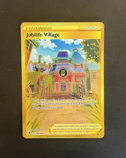 Pokemon Jubilife Village 212/189 Gold Secret Rare Astral Radiance NM - Image 1
