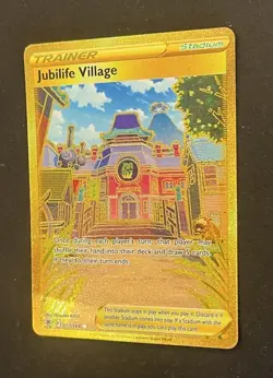 Pokemon Jubilife Village 212/189 Gold Secret Rare Astral Radiance NM - Image 3