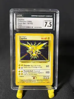 Pokemon TCG - Zapdos Base Set 16/102 - CGC 7.5 Holo 1999 - Image 1