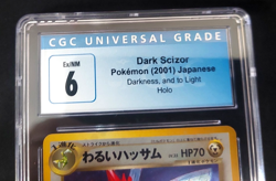 2001 Pokemon Japanese Dark Scizor darkness & to light holo CGC 6 EX/NM - Image 2