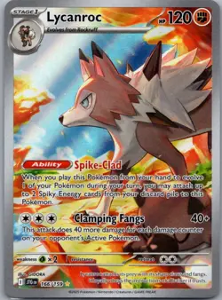 Lycanroc 166/159 Illustration Rare Journey Together Pokemon Holo Near Mint - Image 1