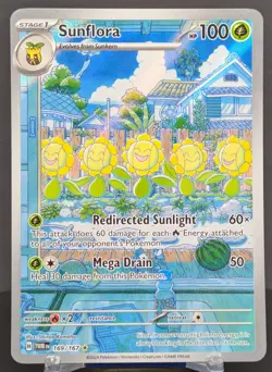 Pokemon Sunflora #169/167 Eng Twilight Masquerade Illustration Rare - see note* - Image 1