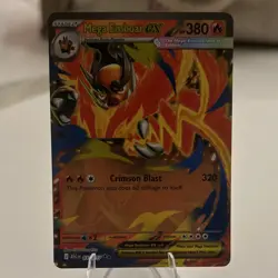 Pokemon TCG Mega Emboar EX Full Art Holo Fire 380 HP 320 ATK 380 Stage 2 - Image 1