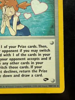 Misty's Wish 108/132 Gym Challenge Non Holo Rare Pokemon 2000 (LP) - Image 5
