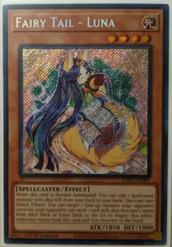 YuGiOh Fairy Tail - Luna Secret Rare 1st Edition RA01-EN009 - Image 1