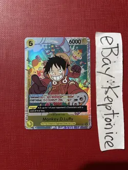 One Piece TCG Monkey D Luffy OP07-109 ERROR 500 Years In The Future SR Rare - Image 1