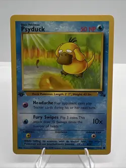 Psyduck 1st Edition Fossil Set 53/62 TCG Pokemon Card 1999 Vintage NM - Image 1