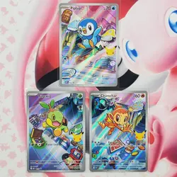 Piplup 042 + Chimchar 041 + Turtwig 040 - First Partner Pokemon Cards - #L525 - Image 1