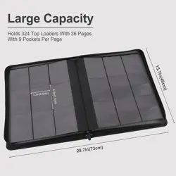 Toploader Card Binder: Protect Your Cards in Style - 324 Loader Capacity, Black - Image 4