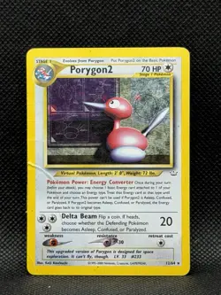 Pokemon Porygon2 TCG Neo Revelation Holo Card 12/64 Unlimited Holo Rare HP - Image 1