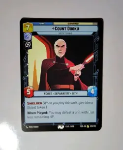 Star Wars Unlimited: SOR - Count Dooku (RARE) #038 w/2 Free cards - Image 1