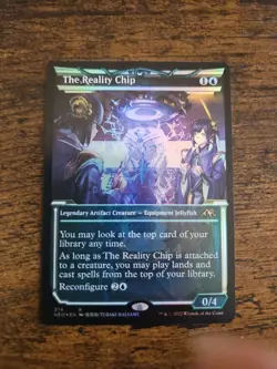 MTG The Reality Chip SHOWCASE FOIL Kamigawa: Neon Dynasty 374 NM - Image 1
