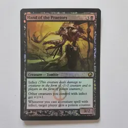 1x LP Foil Hand Of The Praetors Scars Mirrodin SCM Magic Gathering MtG Infect - Image 1