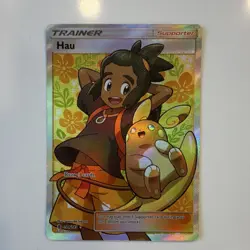 Pokemon Hau 144/145 Ultra Rare Full Art Trainer Holo SM-Guardians Rising - Image 1