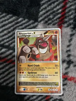 Rhyperior LV.X DP29 Ultra Rare, Diamond Pearl Black Star Promo, Pokemon Card, HP - Image 1