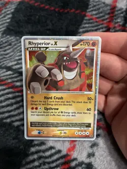 Rhyperior LV.X DP29 Ultra Rare, Diamond Pearl Black Star Promo, Pokemon Card, HP - Image 2