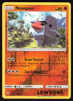 Nosepass - 106/236 - Reverse Holo Common - Cosmic Eclipse - Pokemon Card - Image 1