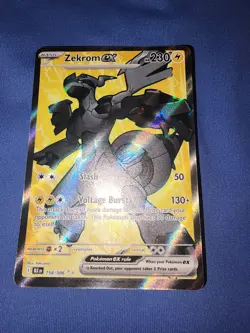 Pokemon TCG Zekrom EX Black Bolt 158/086 Ultra Rare Card SV - Image 1