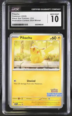 2025 Pokemon Black Star Promos #214 Pikachu CGC 10 - Image 1