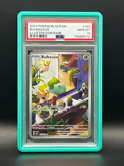 2024 Pokemon Stellar Crown-BULBASAUR #143 ILLUSTRATION RARE- PSA GEM MINT 10 - Image 1