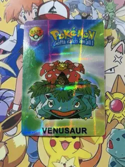 Pokemon Venusaur Vintage Pocket Monsters Vending HOLO Prism Sticker 1998 Japan - Image 1