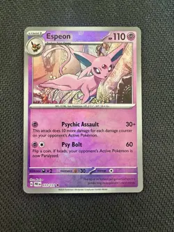 Pokemon TCG Espeon (Master Ball Pattern) 033/131 Sv: Prismatic Evolutions Holo - Image 1