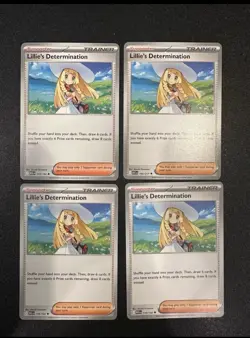 4x Lillie's Determination 192/217 Me: Mega PLAYSET x4 - Pokemon TCG - Image 1