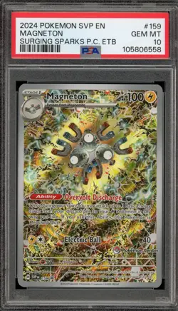 Pokemon Center Stamp Promo Magneton Surging Sparks ETB SVP EN 159 PSA 10 - Image 1