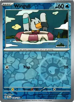 Pokemon TCG Wingull 038/159 Reverse Holo Journey Together NM - Image 1