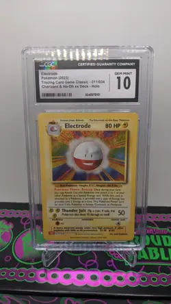 CGC 10 Gem Mint TCG Classic Collection Holo Electrode CLC 011/034 Pokemon TCG - Image 1