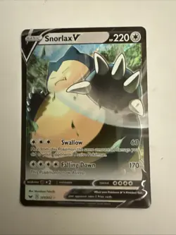 Pokemon Snorlax V 141/202 Swsh01: Sword & Shield Full Art Holo Ultra Rare - Image 1