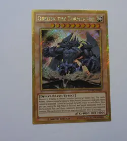 Obelisk The Tormentor MVPC-EN001 (Gold Secret Rare, Limited, Excellent / VLP) - Image 1