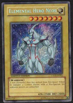 Yugioh Elemental HERO Neos CT03-EN001 Secret Rare Limited - MP - Image 1