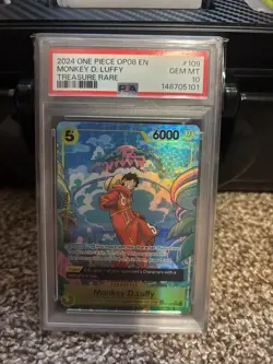2024 One Piece Monkey D. Luffy Treasure Rare Op07-109 PSA 10 - Image 1