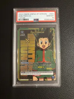 Union Arena Hunter x Hunter Gon Freecss 001 BT/HTR EN 1 Star PSA 10 Foil Trigger - Image 1
