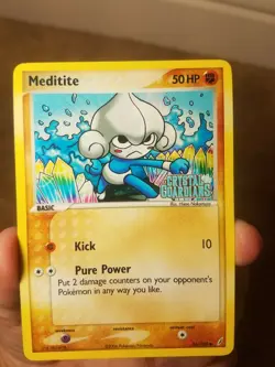 2006 POKEMON EX CRYSTAL GUARDIANS MEDITITE REVERSE HOLO CARD, 56/100 - Image 1