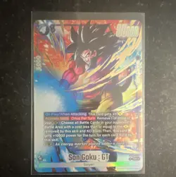 Dragon Ball Super Card Game Son Goku GT FB09-100 SR Foil Bandai - Image 1